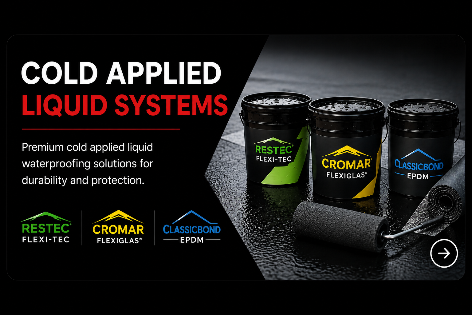 Cold-applied flat roofing systems
